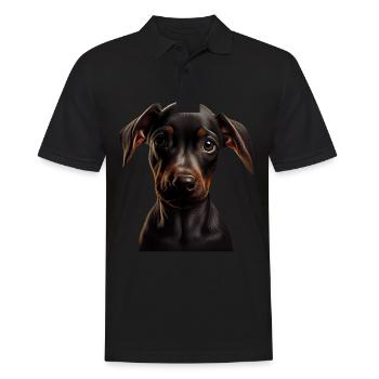 Doberman Dobermans Dog Dogs Puppy Doberman - Men's Polo Shirt - black - Front - Kai (181cm)