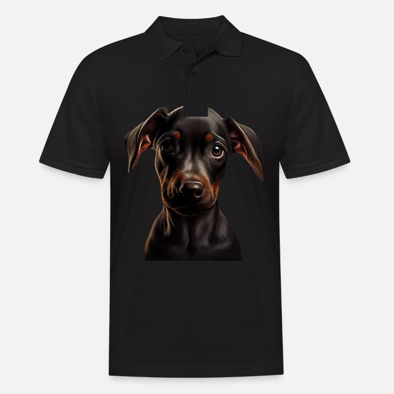 Dobermann Dobermänner Hund Hunde Welpe Dobermann - Männer Poloshirt - Schwarz