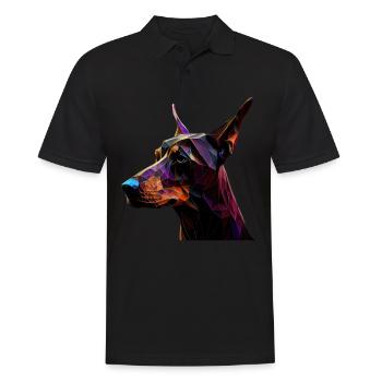 Doberman Dobermans Dog Dogs Puppy Doberman - Men's Polo Shirt - black - Front - Kai (181cm)
