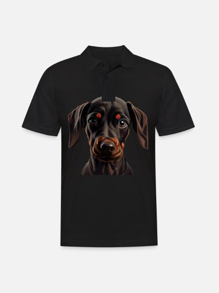 Dobermann Dobermänner Hund Hunde Welpe Dobermann - Männer Poloshirt - Schwarz