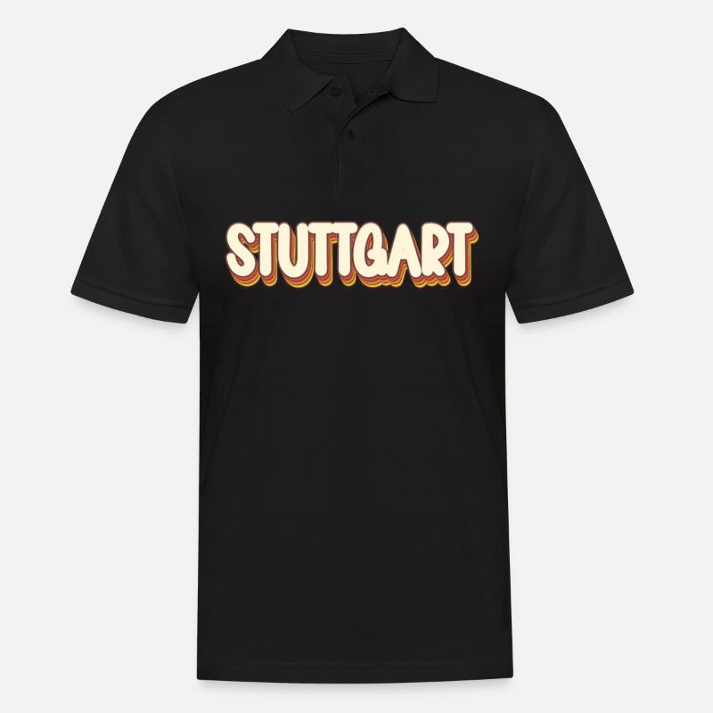 Stuttgartererin Stuttgarterer Stuttgarter - Männer Poloshirt - Schwarz