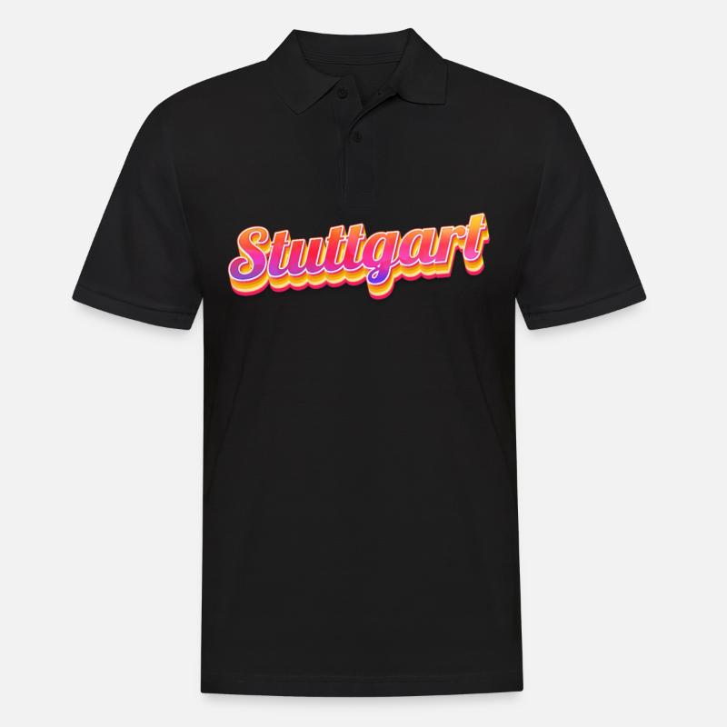 Stuttgartererin Stuttgarterer Stuttgarter - Männer Poloshirt - Schwarz