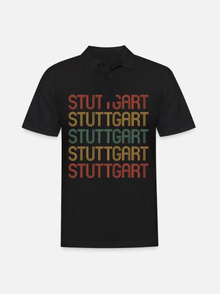 Stuttgartererin Stuttgarterer Stuttgarter - Männer Poloshirt - Schwarz