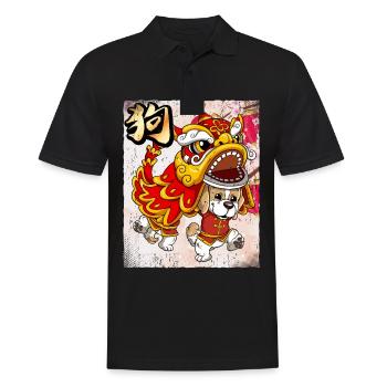Jahr Des Hundes Mondneujahrsfest Chinesisches - Männer Poloshirt - Schwarz - Vorne - Kai (181cm)