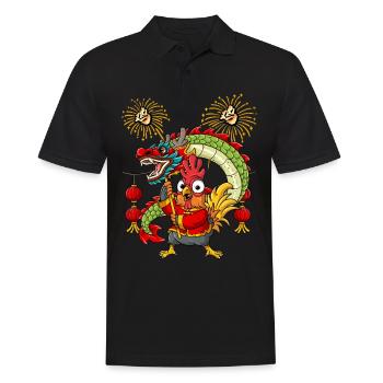 Jahr Des Hahns Mondneujahrsfest Chinesisches - Männer Poloshirt - Schwarz - Vorne - Kai (181cm)