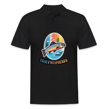 Vintage Rainbow Trout Whisperer - Gear for Fly - Männer Poloshirt - Schwarz - Vorne - Kai (181cm)