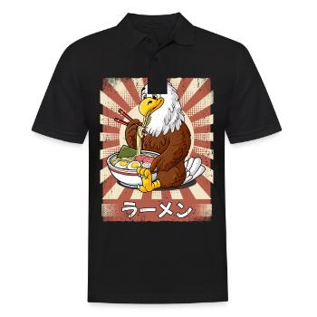 ramen eagle noodle soup ramen - Men's Polo Shirt - black - Front - Kai (181cm)