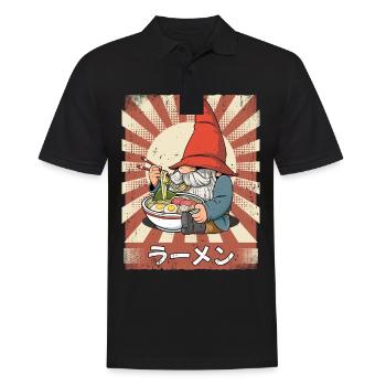 ramen gnome noodle soup ramen - Men's Polo Shirt - black - Front - Kai (181cm)