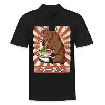 ramen ox noodle soup ramen - Men's Polo Shirt - black - Front - Kai (181cm)