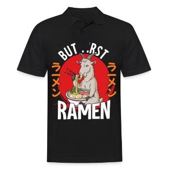 Mais d’abord les ramen - Polo Homme - noir - Devant - Kai (181cm)