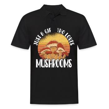Pilzsammler Pilz Pilzjäger Pilzliebhaber Pilzfarm - Männer Poloshirt - Schwarz - Vorne - Kai (181cm)