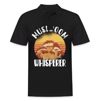 Cueilleur de champignons chasseur de champignons amateur de champignons champignons ferme - Polo Homme - noir - Devant - Kai (181cm)
