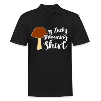 Pilzsammler Pilz Pilzjäger Pilzliebhaber Pilzfarm - Männer Poloshirt - Schwarz - Vorne - Kai (181cm)