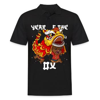 Jahr Des Ochsen Mondneujahrsfest Chinesisches - Männer Poloshirt - Schwarz - Vorne - Kai (181cm)