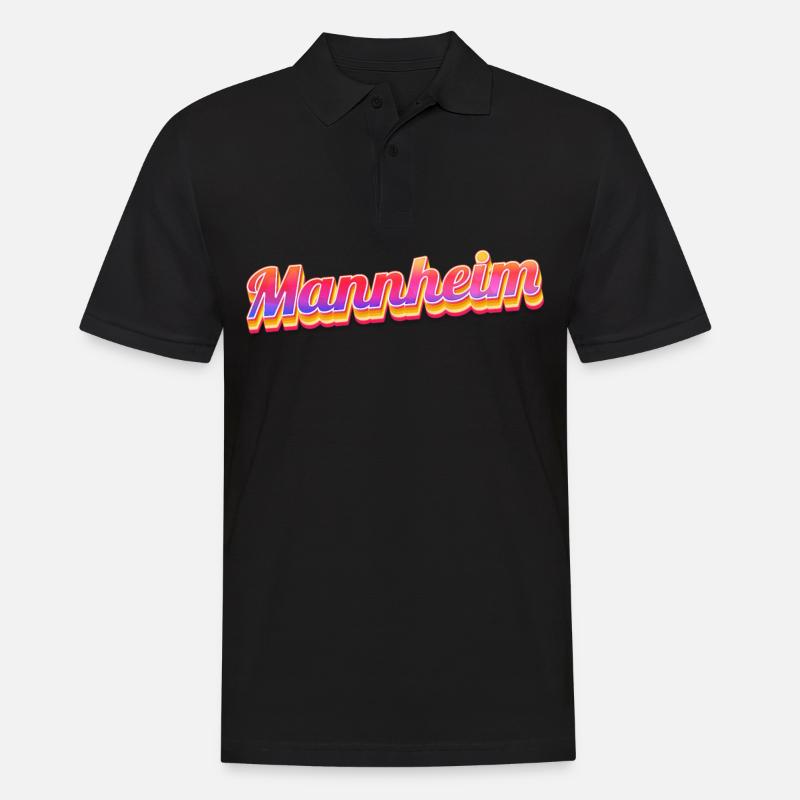 Mannheimerin Mannheimer Mannheim - Männer Poloshirt - Schwarz