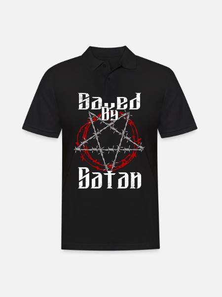 Satan Beelzebub Devil Gothic Pentagram Mystical - Men's Polo Shirt - black
