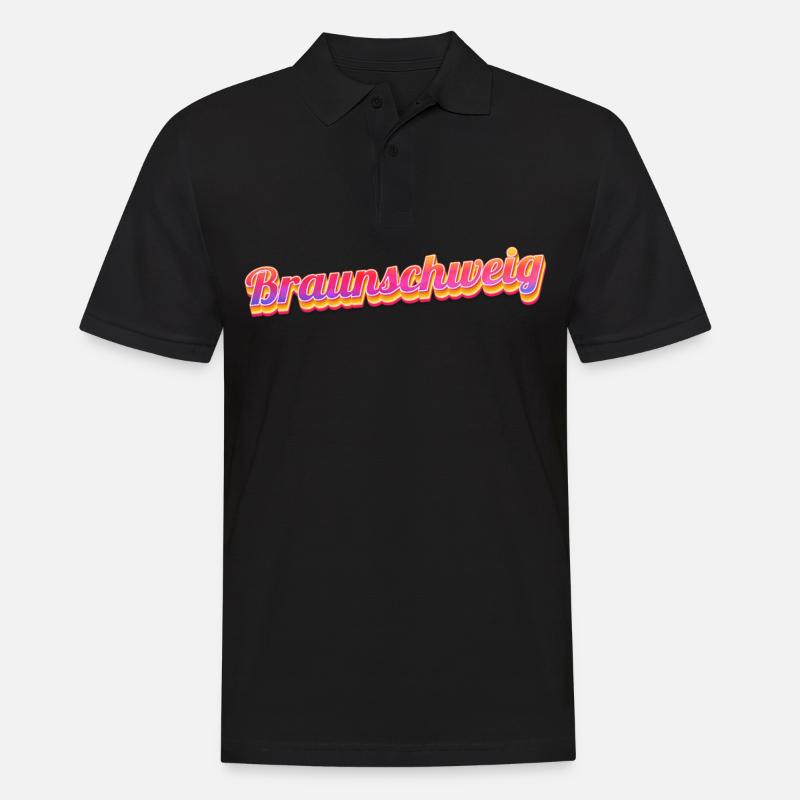 Braunschweigerin Braunschweiger Braunschweig - Männer Poloshirt - Schwarz