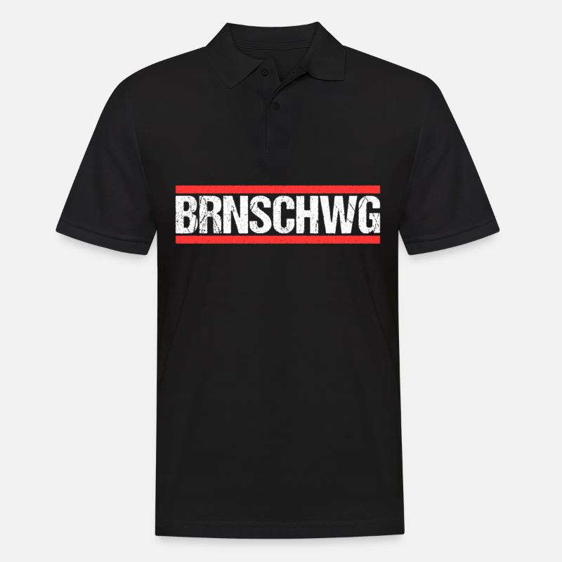 Braunschweigerin Braunschweiger Braunschweig - Männer Poloshirt - Schwarz