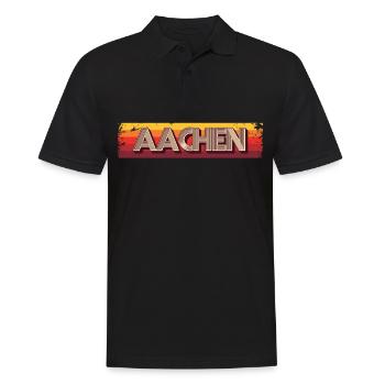 Aachenerin Aachener Aachen - Men's Polo Shirt - black - Front - Kai (181cm)