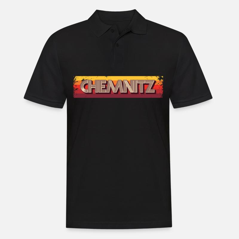 Chemnitzerin Chemnitzer Chemnitz - Männer Poloshirt - Schwarz