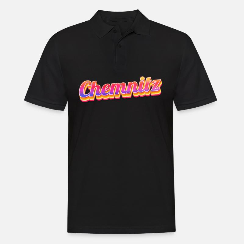 Chemnitzerin Chemnitzer Chemnitz - Männer Poloshirt - Schwarz