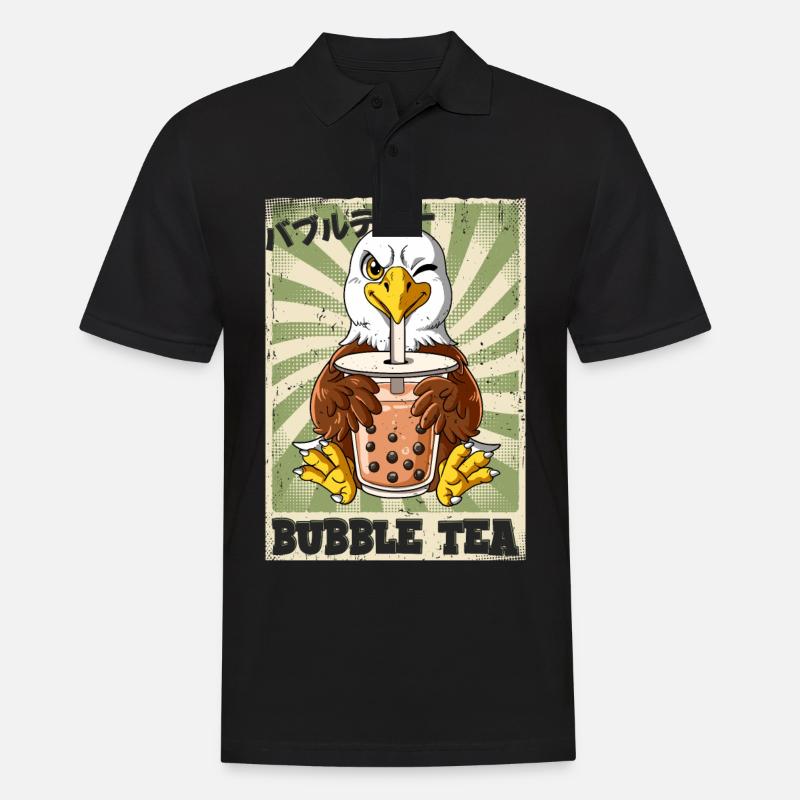Boba Tea Adler Bubble Tea - Männer Poloshirt - Schwarz