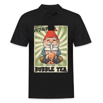 Boba Tea Gnom Bubble Tea - Männer Poloshirt - Schwarz - Vorne - Kai (181cm)