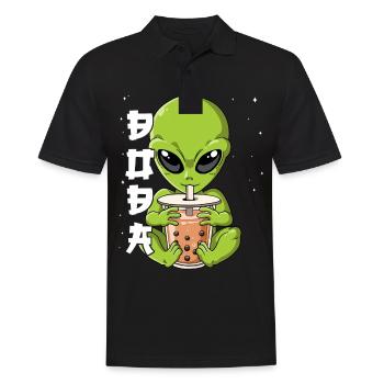 Boba Tea Alien Bubble Tea - Männer Poloshirt - Schwarz - Vorne - Kai (181cm)