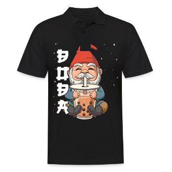 Boba Tea Gnom Bubble Tea - Männer Poloshirt - Schwarz - Vorne - Kai (181cm)