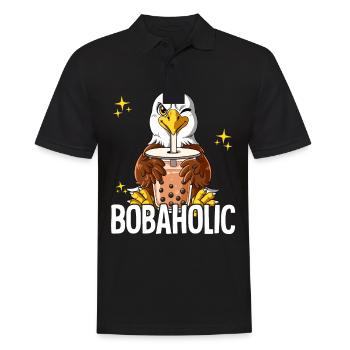 Bubble Tea Adler Boba Tea Bobaholic - Polo Homme - noir - Devant - Kai (181cm)