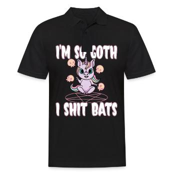 Satan Beelzebub Teufel Gothic Pentagram Mystisch - Männer Poloshirt - Schwarz - Vorne - Kai (181cm)