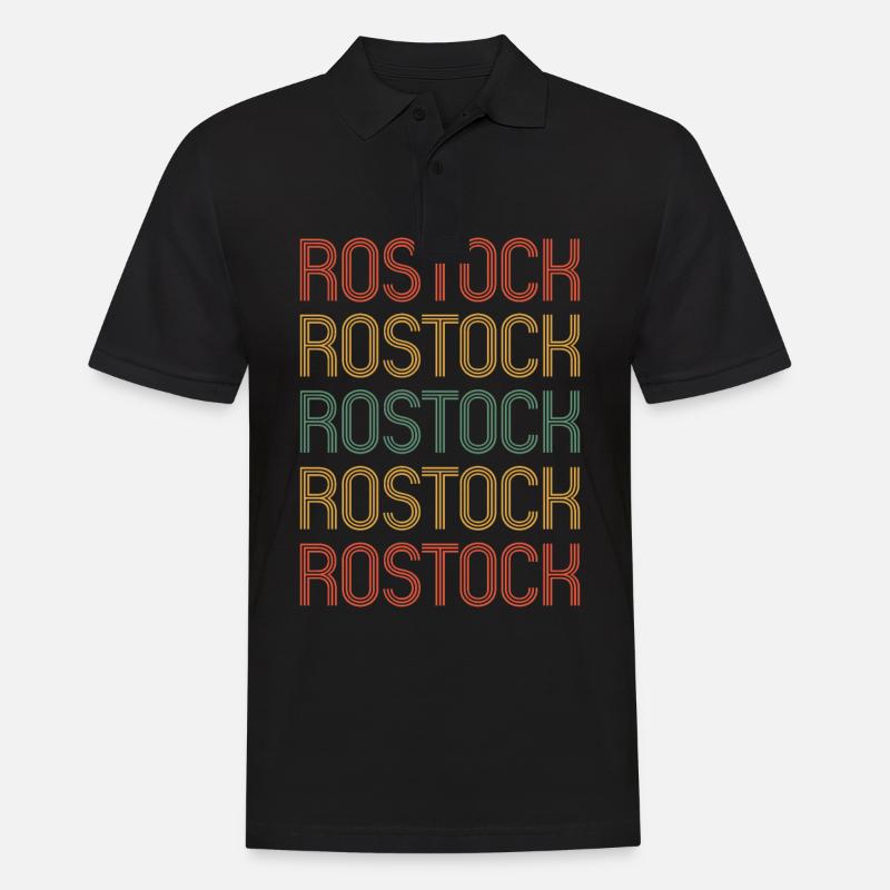 Rostockerin Rostocker Rostock - Männer Poloshirt - Schwarz