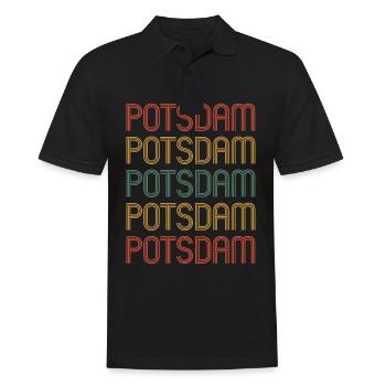 Potsdamerin Potsdamer Potsdam - Männer Poloshirt - Schwarz - Vorne - Kai (181cm)