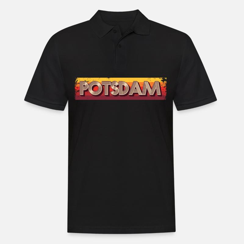 Potsdamerin Potsdamer Potsdam - Männer Poloshirt - Schwarz