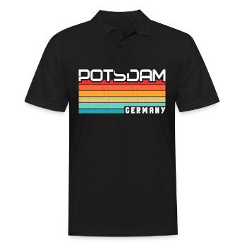 Potsdamerin Potsdamer Potsdam - Männer Poloshirt - Schwarz - Vorne - Kai (181cm)