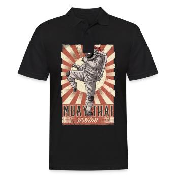 Muay Thai - Männer Poloshirt - Schwarz - Vorne - Kai (181cm)