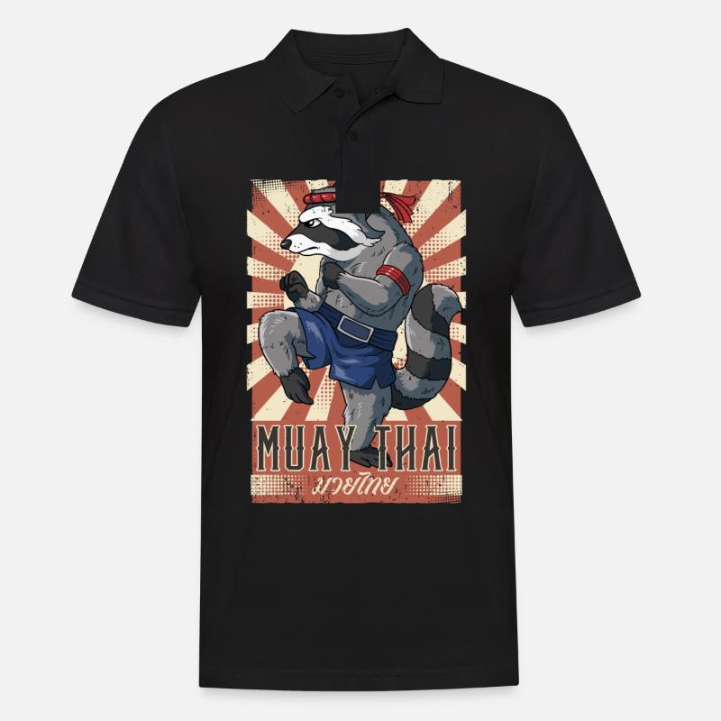Muay Thai - Männer Poloshirt - Schwarz