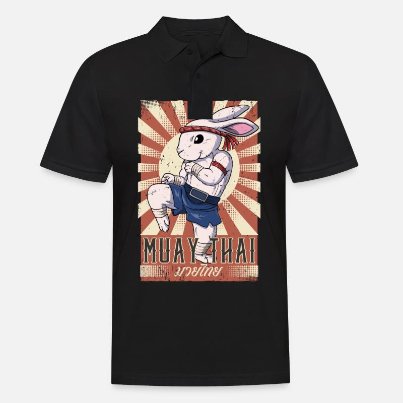 Muay Thai - Männer Poloshirt - Schwarz