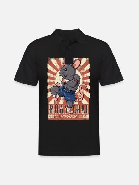 Muay Thai - Men's Polo Shirt - black