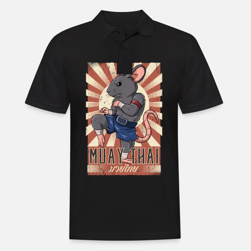 Muay Thai - Männer Poloshirt - Schwarz