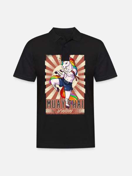 Muay Thai - Männer Poloshirt - Schwarz