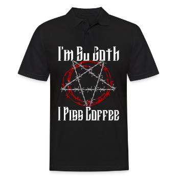 Satan Belzébuth Diable Gothique Pentagramme Mystique - Polo Homme - noir - Devant - Kai (181cm)