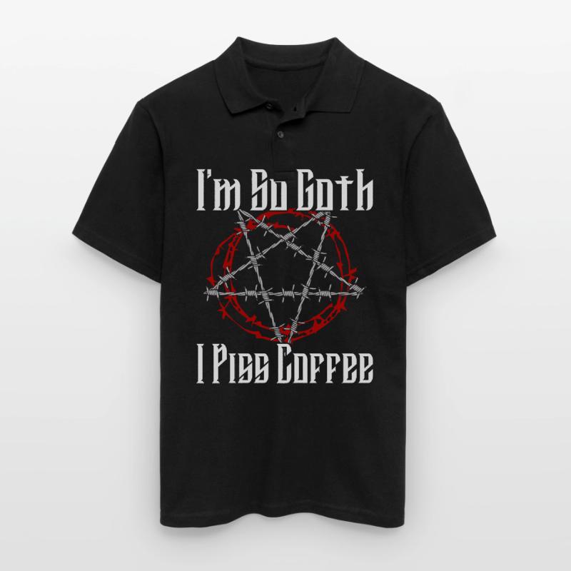 Satan Beelzebub Devil Gothic Pentagram Mystical Men's Polo Shirt