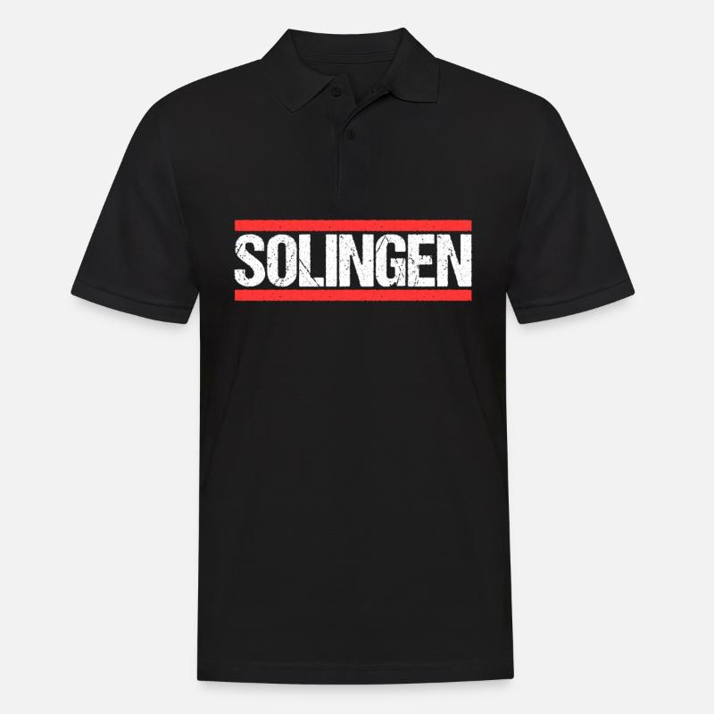 Solingerin Solinger Solingen - Männer Poloshirt - Schwarz