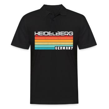 Heidelbergerin Heidelberger Heidelberg - Männer Poloshirt - Schwarz - Vorne - Kai (181cm)