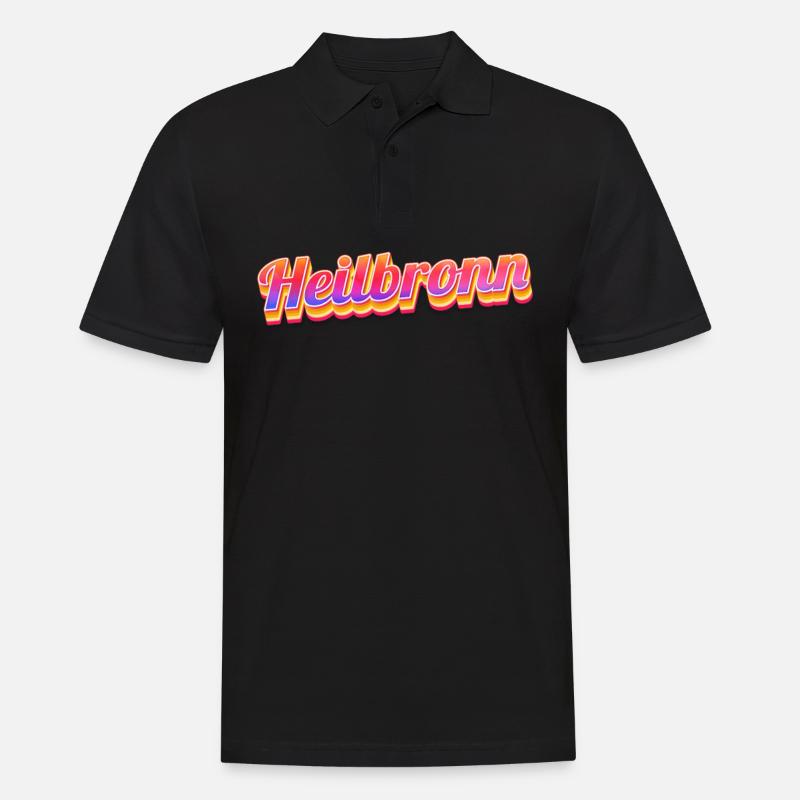 Heilbronnerin Heilbronner Heilbronn - Männer Poloshirt - Schwarz