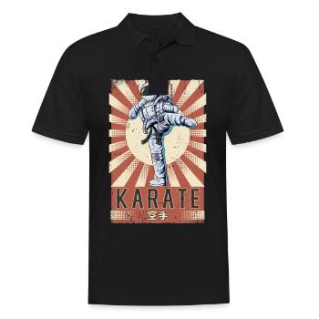 Karate - Männer Poloshirt - Schwarz - Vorne - Kai (181cm)