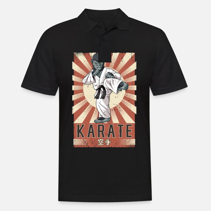 Karate - Männer Poloshirt - Schwarz