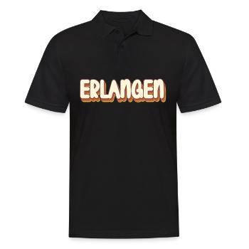 Erlangenerin Erlangener Erlangen - Männer Poloshirt - Schwarz - Vorne - Kai (181cm)