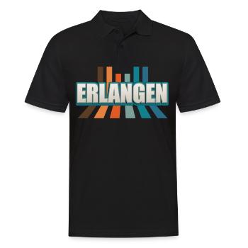 Erlangenerin Erlangener Erlangen - Männer Poloshirt - Schwarz - Vorne - Kai (181cm)